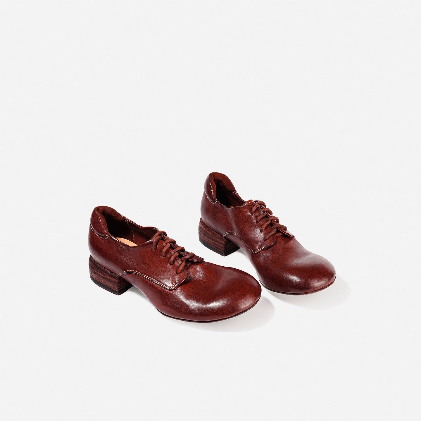 DREAMBOX Women’s Washed Horse Leather Derby Shoes – Premium British Vintage Leather Shoes WM2529-1