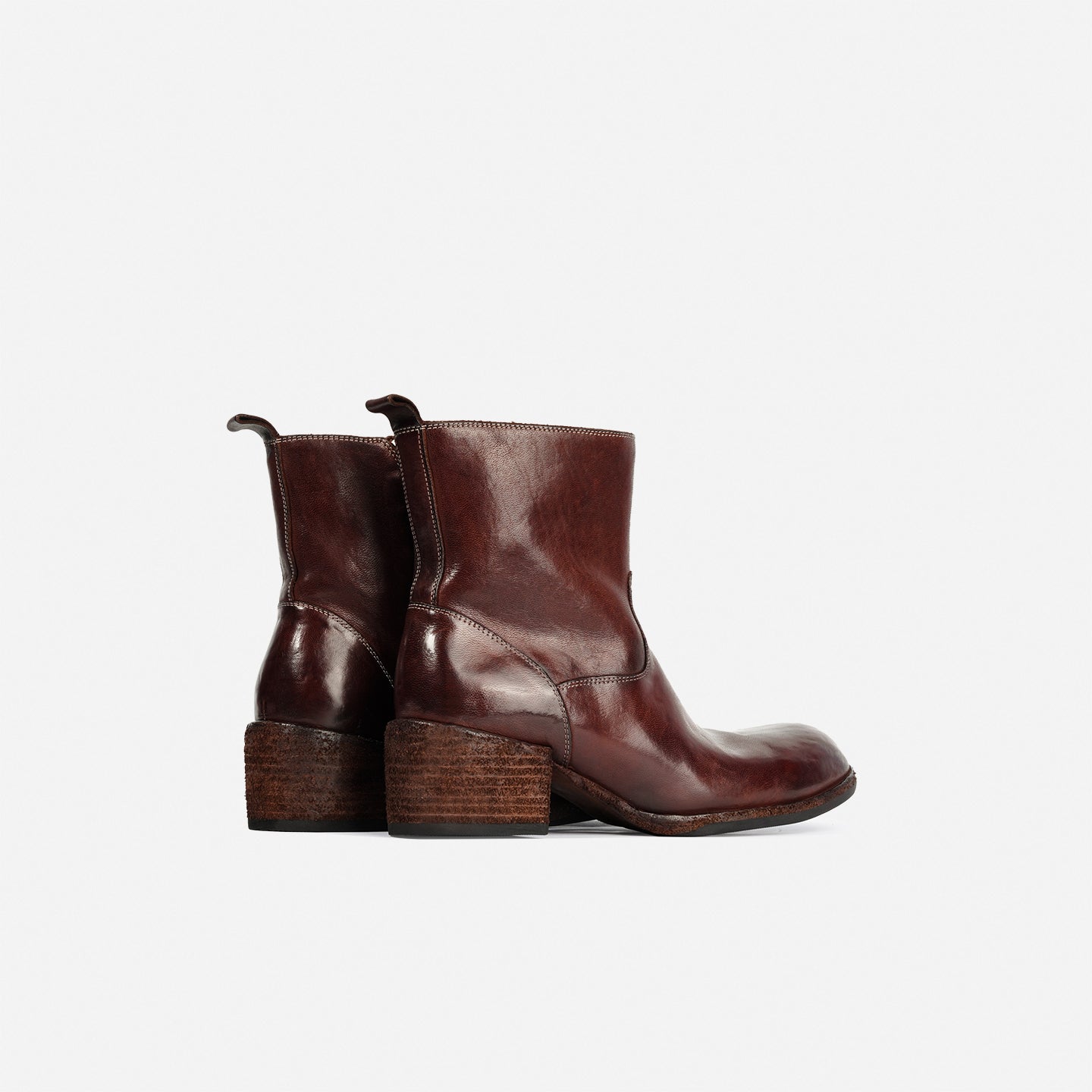 DREAMBOX Women’s Washed Horsehide Platform Boots – Chunky Heel & Comfortable Lift WM25113