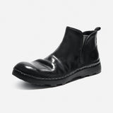 DreamBox Premium Shell Cordovan Chelsea Boots – Handmade British-Style Leather Ankle Boots21254-8