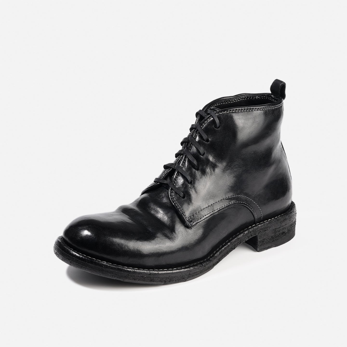 DREAMBOX Women's Premium Washed Horse Leather Goodyear Welted Boots – Handmade Vintage Ankle Boots WM8002N-20