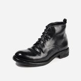 DREAMBOX Women's Premium Washed Horse Leather Goodyear Welted Boots – Handmade Vintage Ankle Boots WM8002N-20