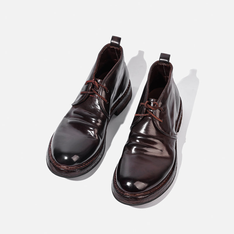 DreamBox Men’s Shell Cordovan Boots – Handmade Goodyear Welted British-Style Leather Boots8017-17