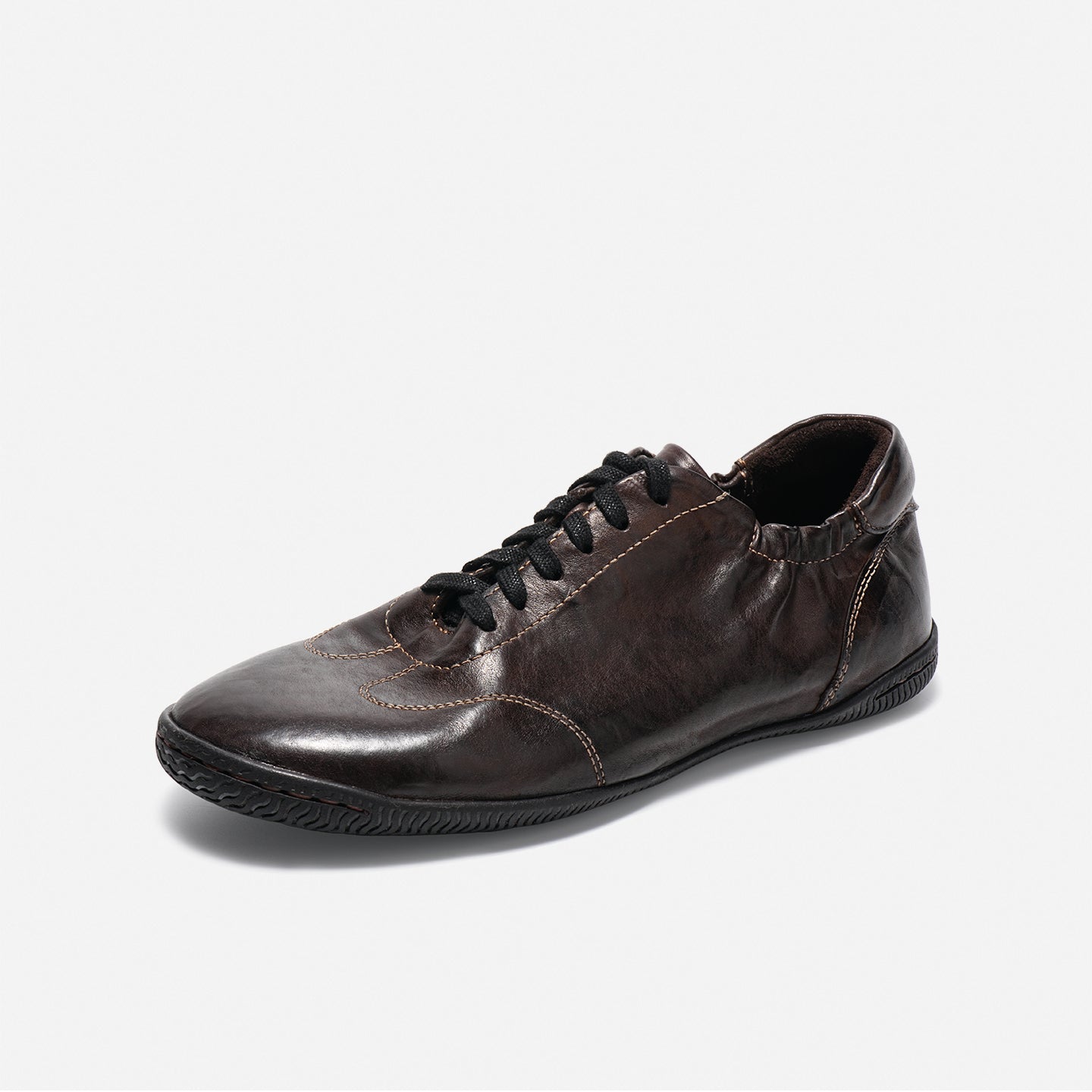 DREAMBOX Women's Kangaroo Leather German Trainer Sneakers – Lightweight Soft Leather Casual Shoes with Flexible Sole for Fall WM26410