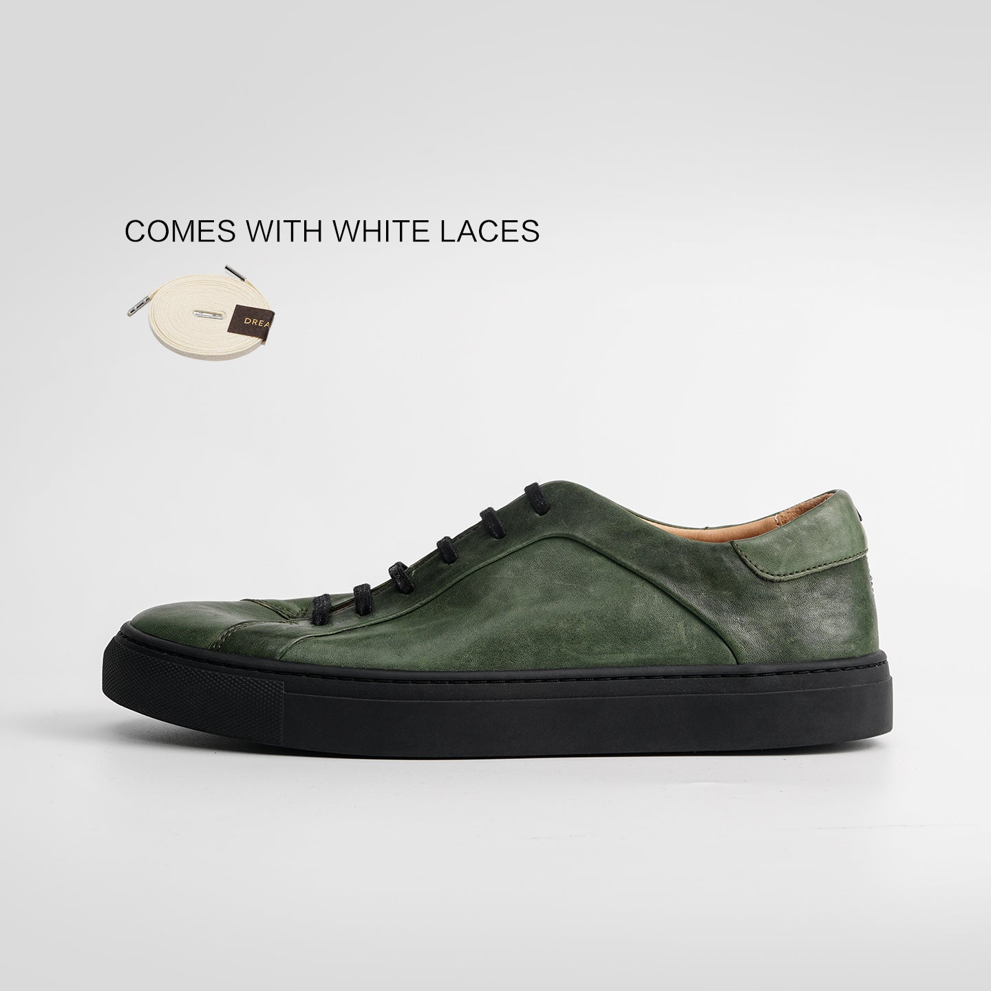 DB0020-1 HORSEHIDE CASUAL WHITE SNEAKERS