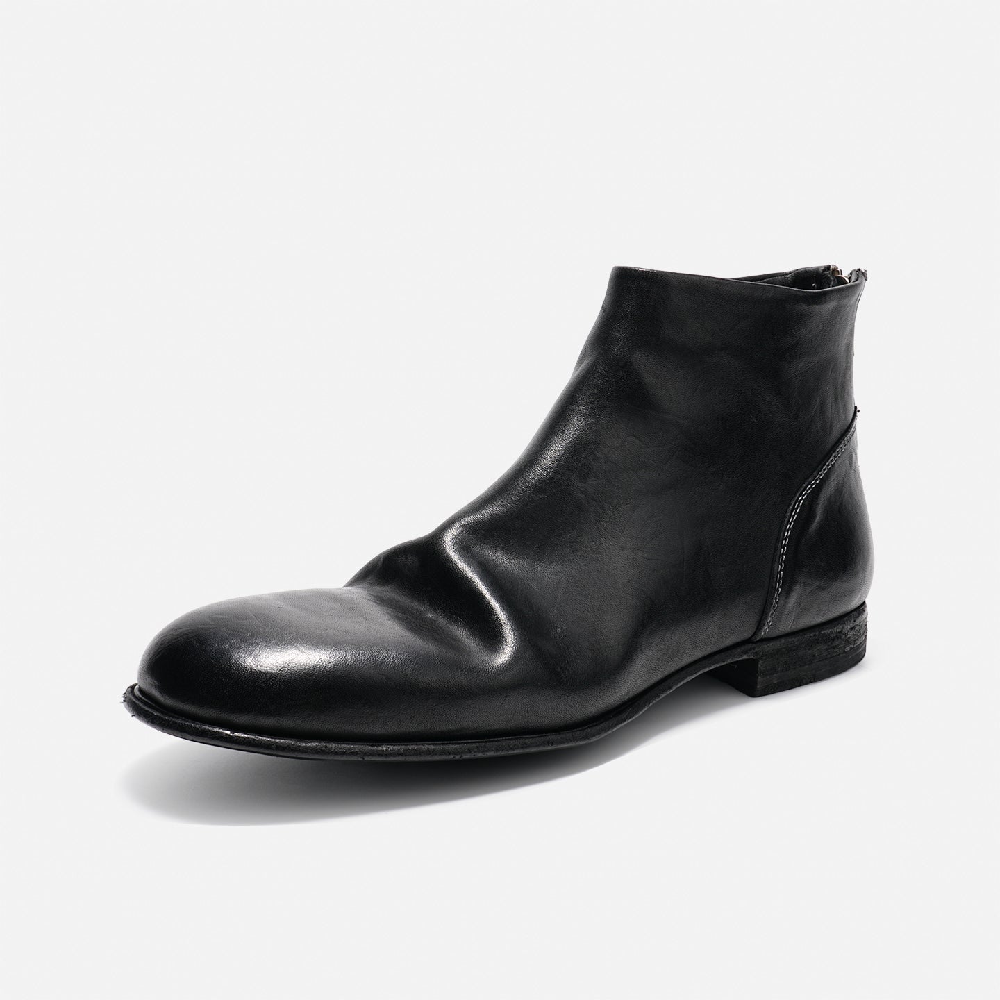 DREAMBOX Minimalist Vibram Leather Boots – Washed Horsehide Ankle Boots for Fall & Winter 5321-2M