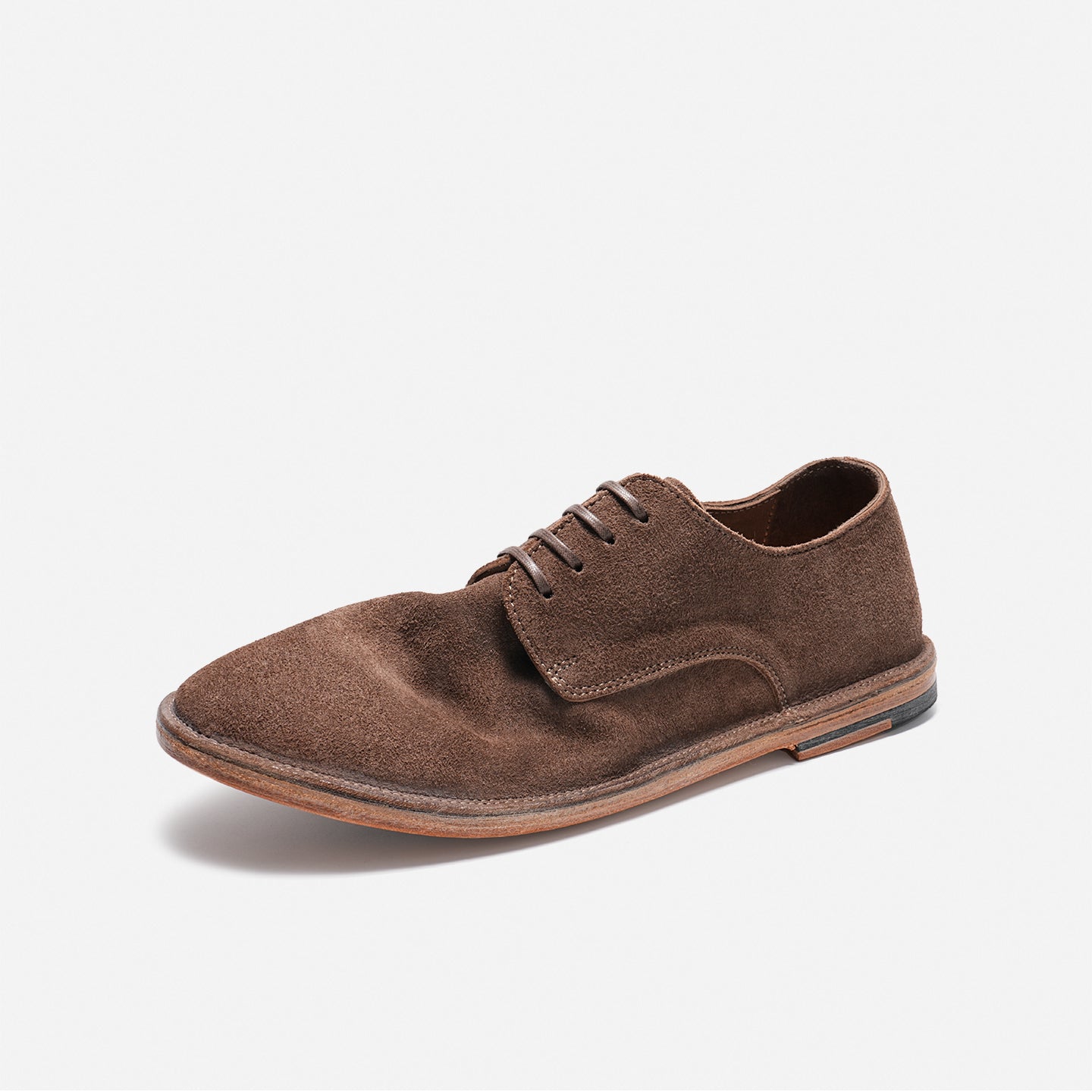 DREAMBOX Washed Horse Leather Minimalist Casual Shoes – Lightweight Breathable Low-Profile Derby Shoes for Fall WM184401