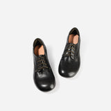 DREAMBOX Women’s Washed Horse Leather Derby Shoes – Premium British Vintage Leather Shoes WM2529-1