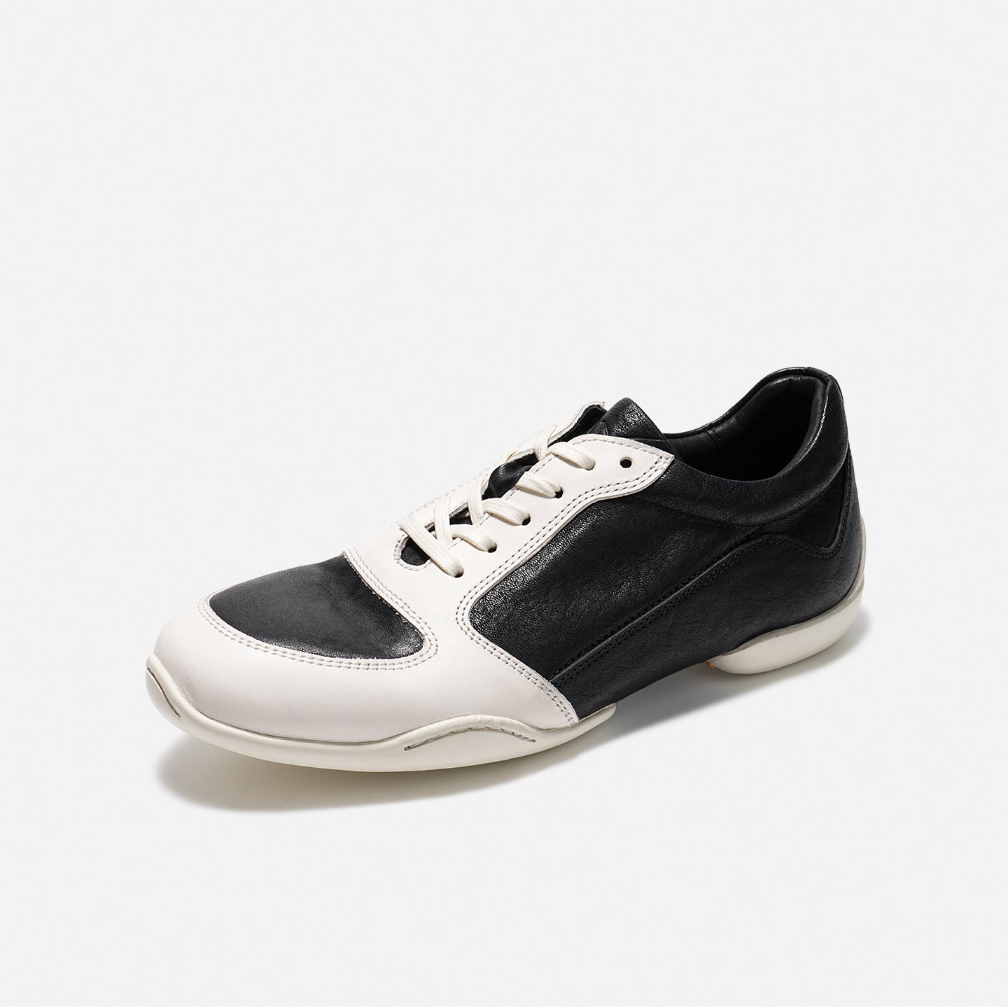 DREAMBOX Vibram Lightweight Low-Profile German Trainer Sneakers – Washed Horse Leather Casual Flat Shoes for Women WM165909