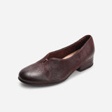 DREAMBOX Premium Washed Kangaroo Leather Loafers – Comfortable Breathable Slip-On Shoes WM2601