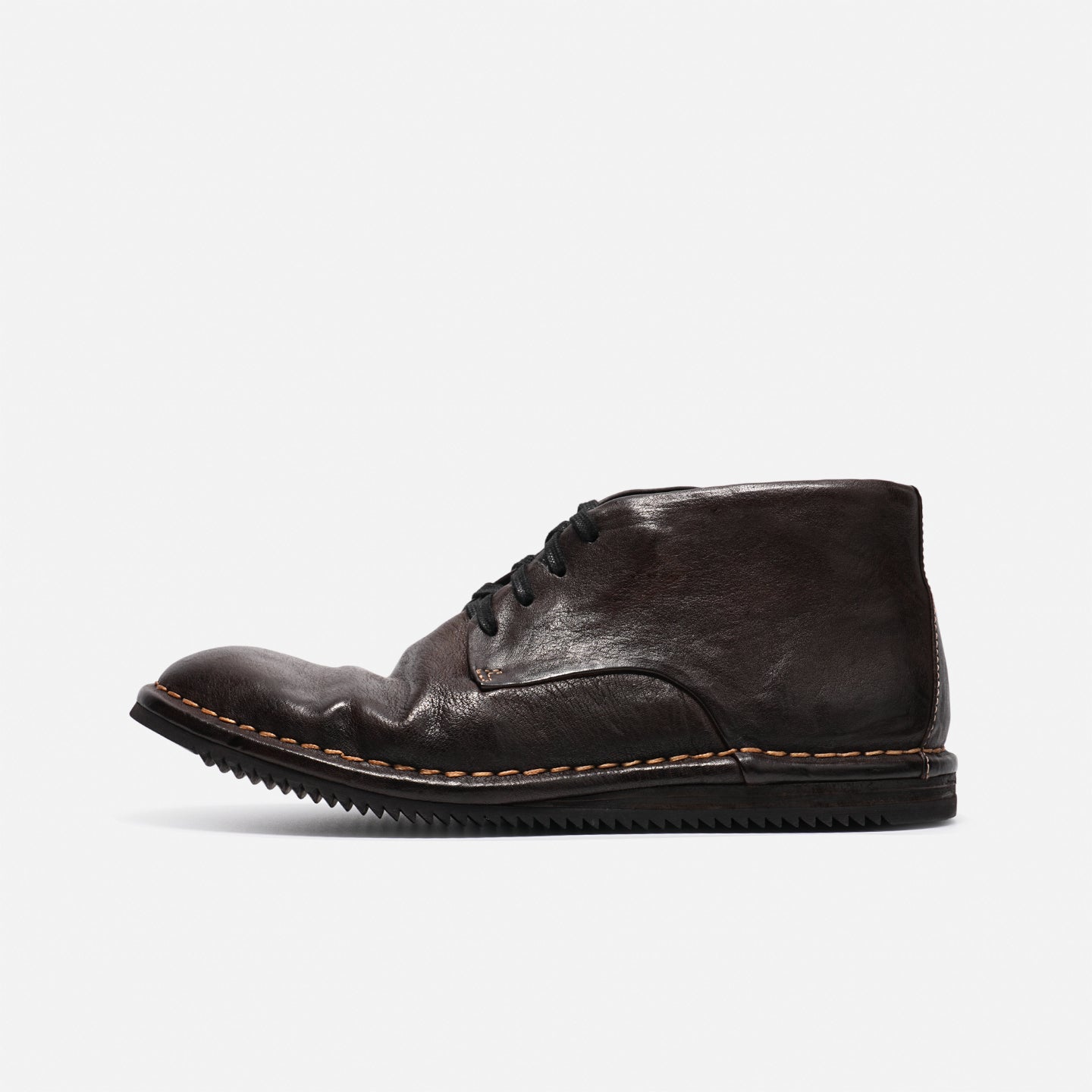 DREAMBOX Vibram Kangaroo Leather Ankle Boots – Handmade British-Style Combat Boots 27705