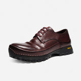 DreamBox Men’s Horsehide Retro Sneakers – Vibram Non-Slip Outdoor Casual Shoes80039