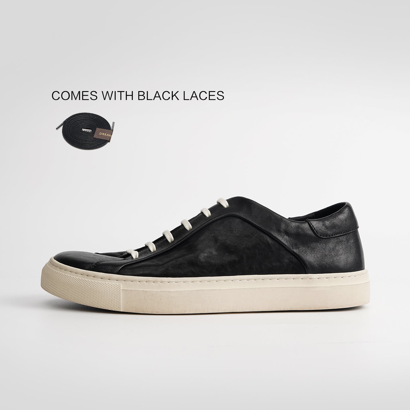 DB0020-1 HORSEHIDE CASUAL WHITE SNEAKERS