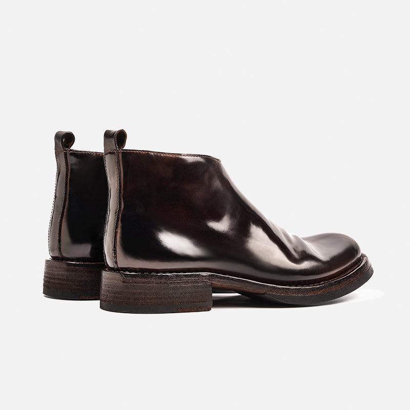 DREAMBOX 马臀皮切尔西靴 – Vibram 鞋底，手工制作男士踝靴，带侧拉链80172-10