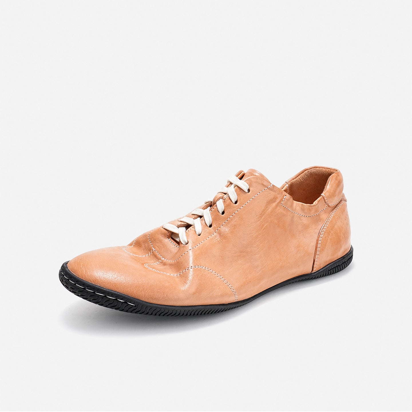 DREAMBOX Women's Kangaroo Leather German Trainer Sneakers – Lightweight Soft Leather Casual Shoes with Flexible Sole for Fall WM26410