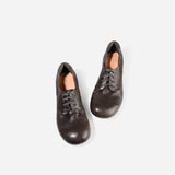 DREAMBOX Women’s Washed Horse Leather Derby Shoes – Premium British Vintage Leather Shoes WM2529-1