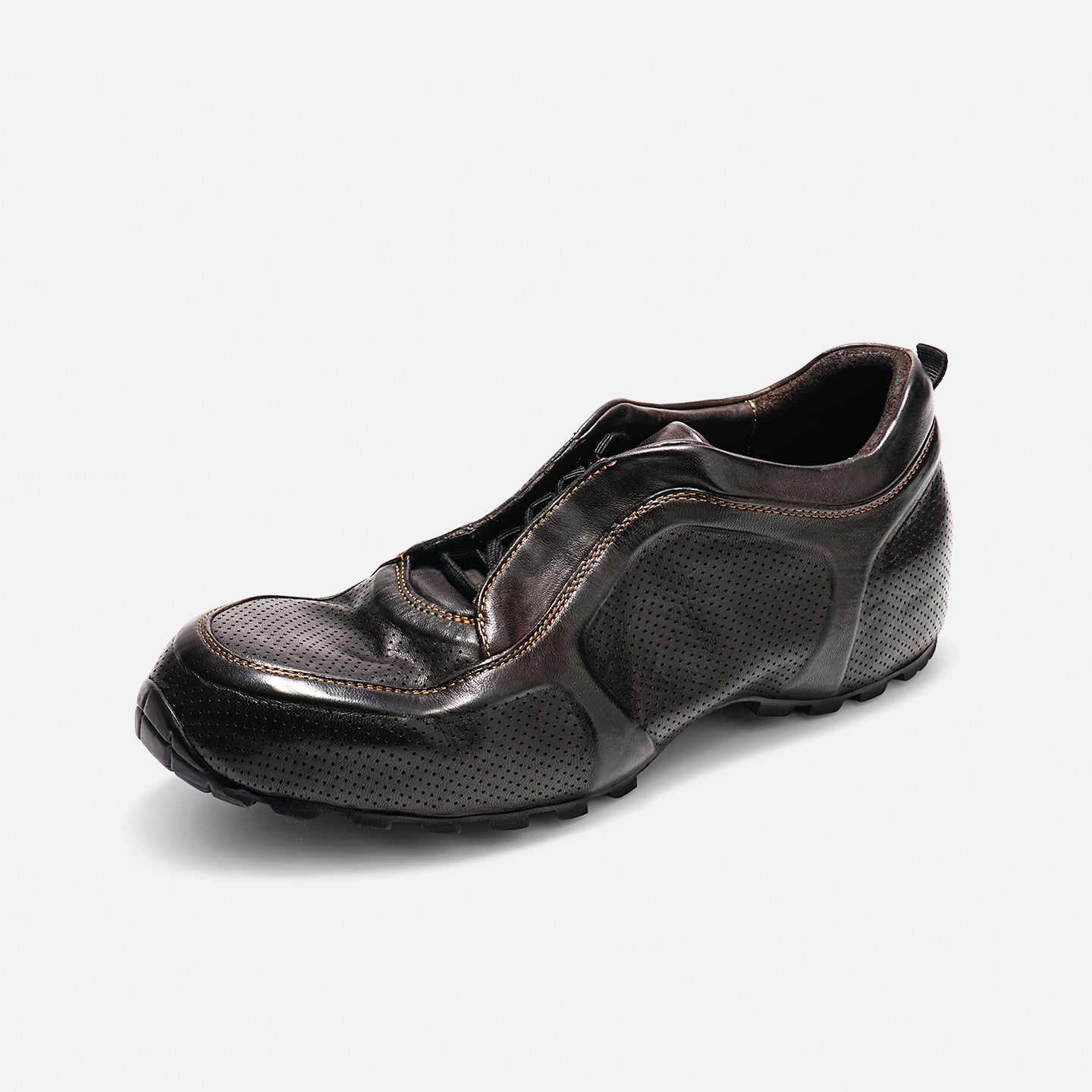 26415-2 DREAMBOX Vibram 행적 시리즈 펀칭 통기성 아웃도어 캐주얼 슈즈: 스톤워싱 말가죽 소재의 남성용 ‘아빠신발’ 스타일 청키 스니커즈