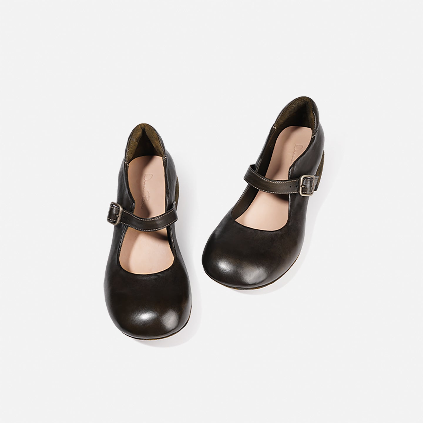 DREAMBOX “Sicilian Morning Song” French-Style Mary Jane Heels – Horse Leather Women’s Shoes WM2528-1