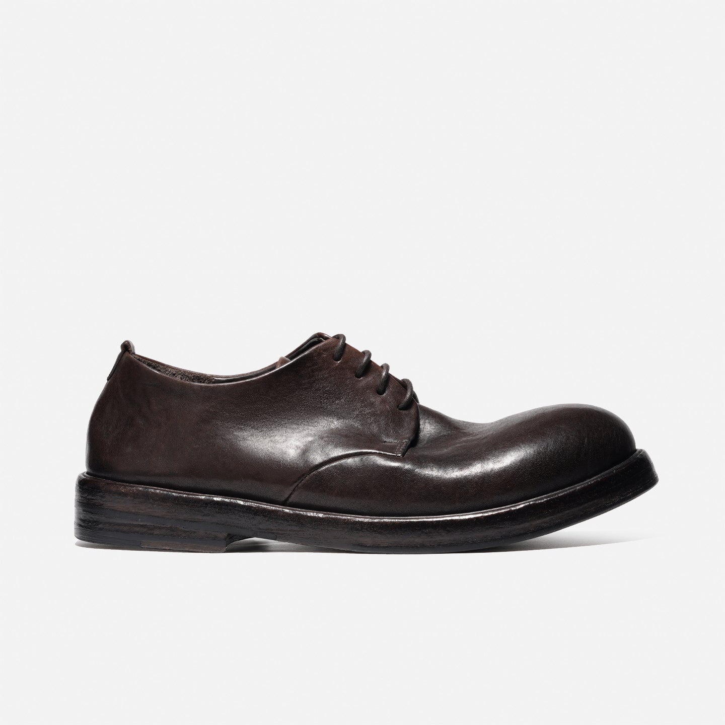 DREAMBOX Washed Horsehide Derby Shoes – Handmade Leather Sole, Breathable British Vintage Casual Shoes171101