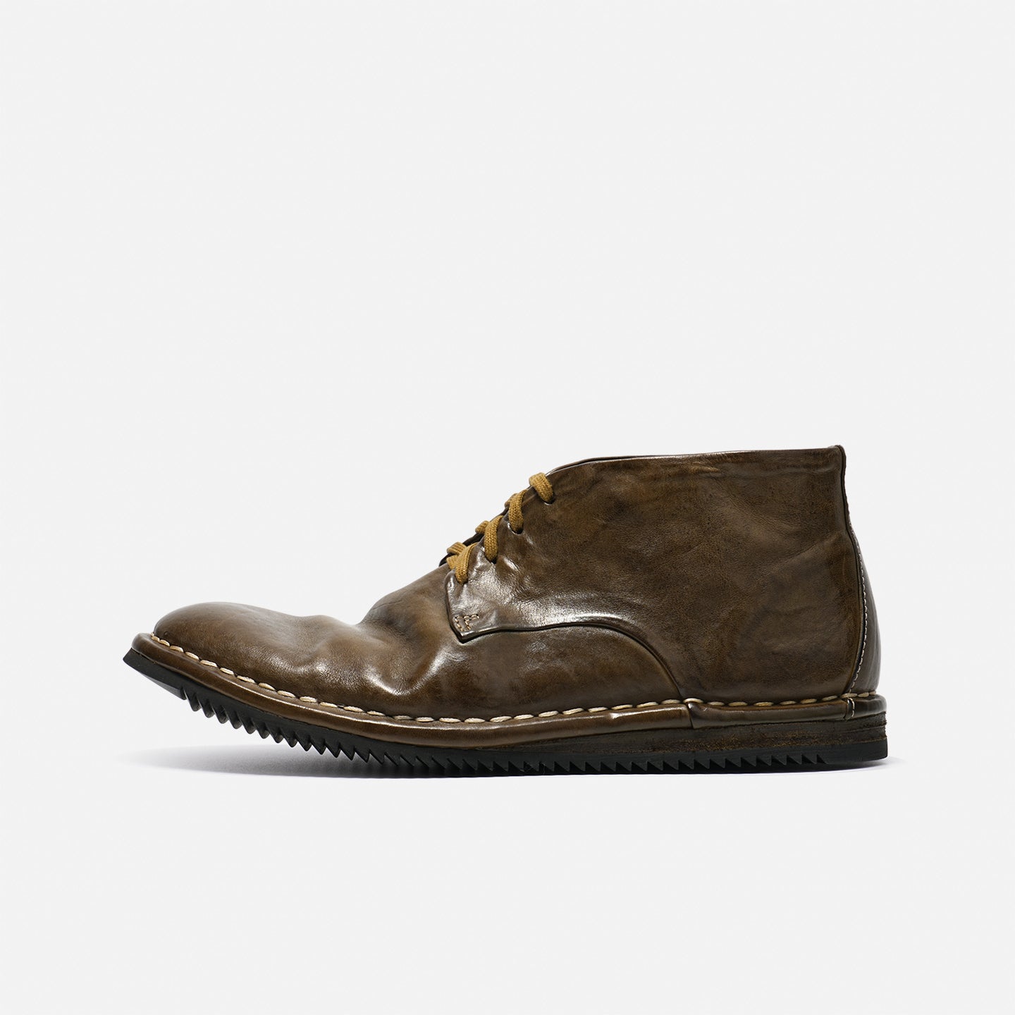 DREAMBOX Vibram Kangaroo Leather Ankle Boots – Handmade British-Style Combat Boots 27705