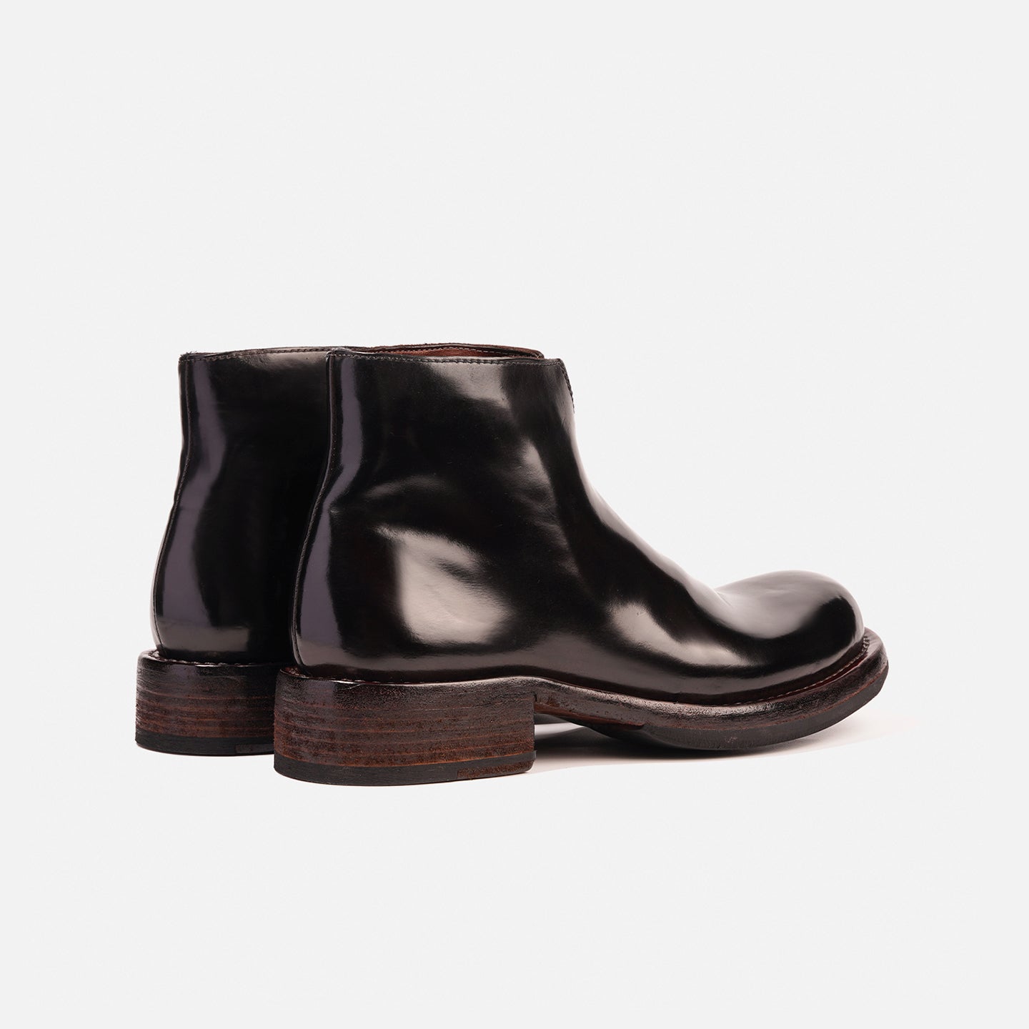 1079-20 Vibram HIGH-END HORSEHIDE MEN'S BOOTS GOODYEAR WELT CHELSEA BOOTS WITH SIDE ZIPPER