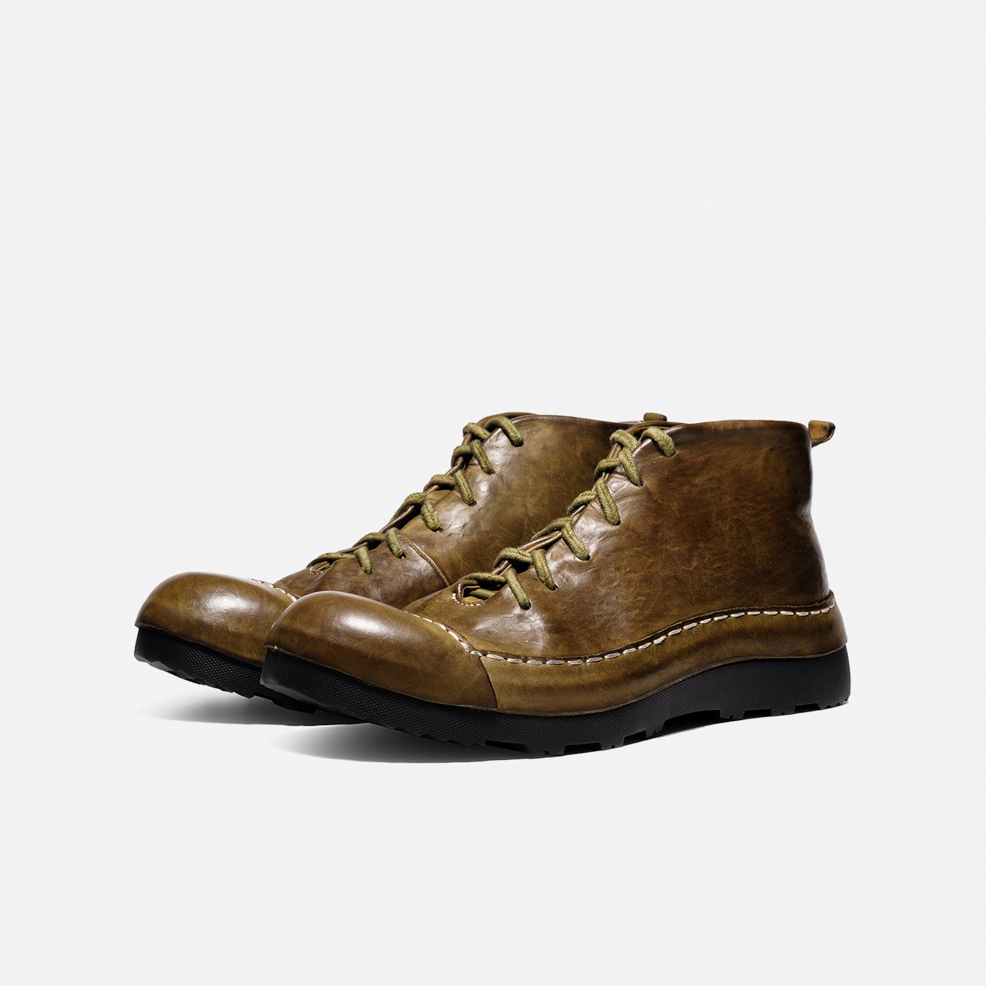 DreamBox Men’s Washed Horsehide High-Top Shoes – Breathable & Comfortable Casual Ankle Boots21254-2