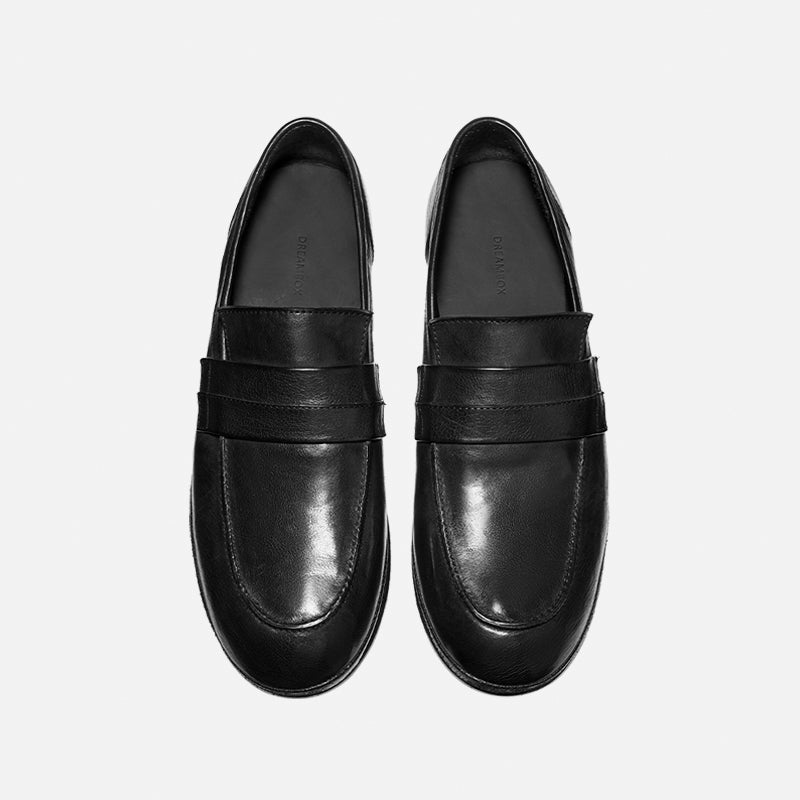 DreamBox Men’s Genuine Leather Loafers – Lightweight, Breathable Slip-On Shoes173101
