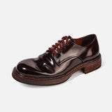 24618 Vibram HANDMADE DERBY LEATHER SHOES MADE OF WASHED HORSEHIDE