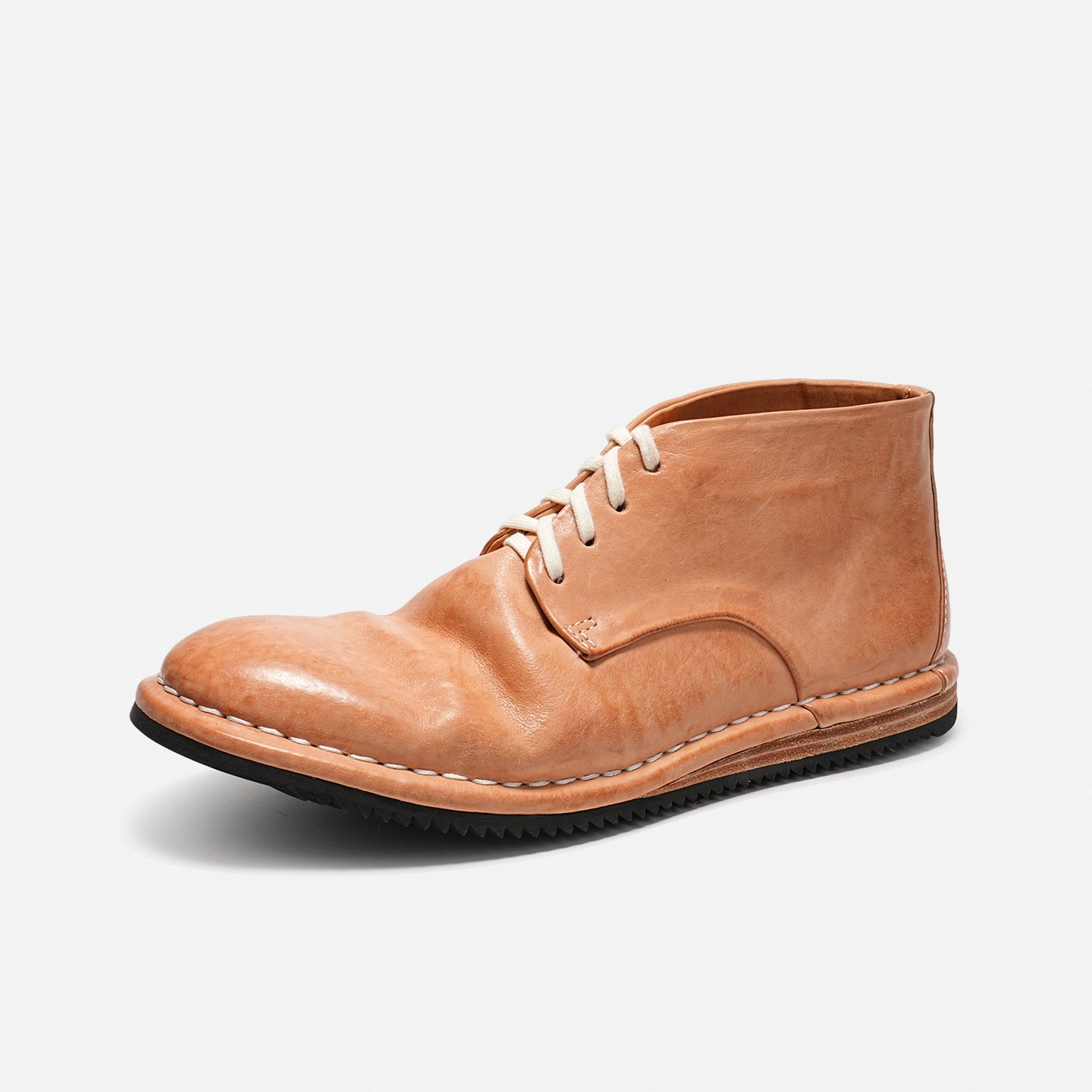 DREAMBOX Vibram Kangaroo Leather Ankle Boots – Handmade British-Style Combat Boots 27705