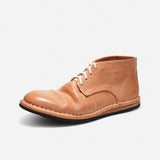 DREAMBOX Vibram Kangaroo Leather Ankle Boots – Handmade British-Style Combat Boots 27705
