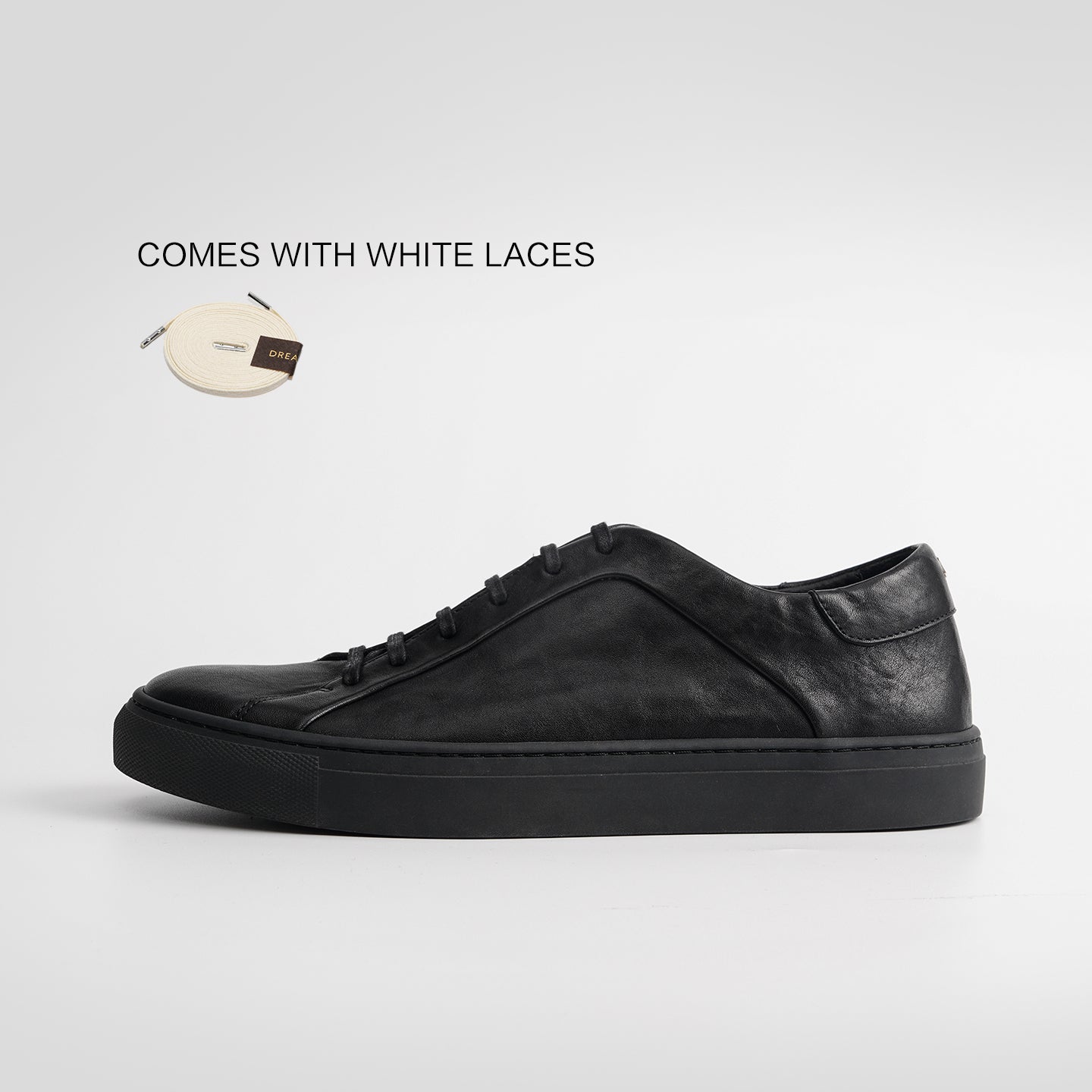 DB0020-1 HORSEHIDE CASUAL WHITE SNEAKERS