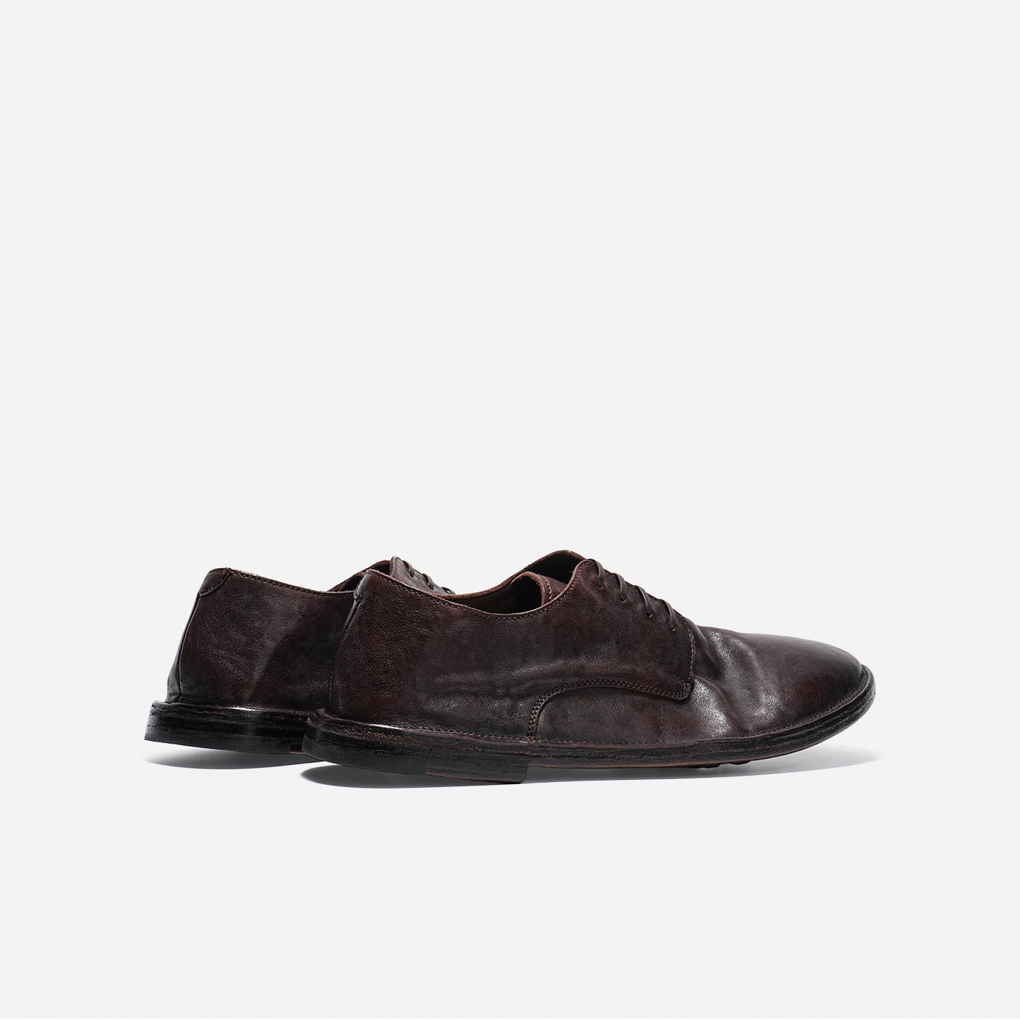 DREAMBOX Washed Horse Leather Minimalist Casual Shoes – Lightweight Breathable Low-Profile Derby Shoes for Fall WM184401