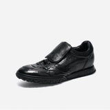 DREAMBOX Women’s Washed Horse Leather German Trainer Sneakers – Comfortable, Breathable & Versatile Casual Shoes WM185602